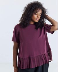 Simply Be - Tee With Woven Back - Lyst