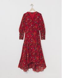 Joanna Hope - Printed Wrap Midi Dress - Lyst