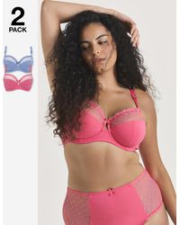 Pretty Secrets - 2 Pack Rachel Embroidered Balcony Bras - Lyst
