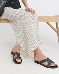 Simply Be - Woven Twist Flat Sandals Extra Wide - Lyst
