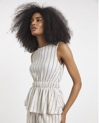 Simply Be - Stripe Peplum Top - Lyst