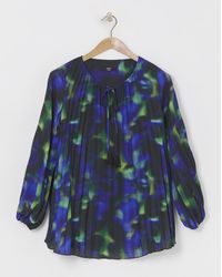 Joanna Hope - Pleated Keyhole Blouse - Lyst