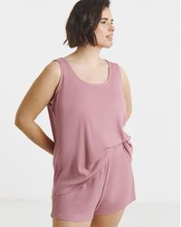 Pretty Secrets - Viscose Short Lounge Set - Lyst