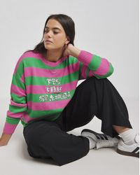Simply Be - Tis The Season Sequin Stripe Jumper - Lyst