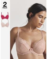 Pretty Secrets - 2 Pack Ella Lace Padded Plunge Bras - Lyst
