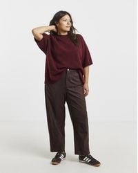 Simply Be - Suedette Barrel Leg Trousers - Lyst