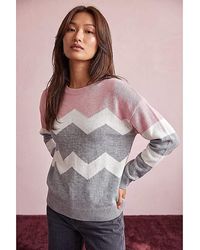 Roman - Roman Zig Zag Contrast Jumper - Lyst