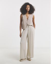 Simply Be - Crinkle Wide Leg Trousers - Lyst