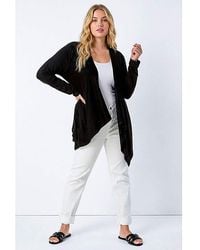 Roman Curve - Waterfall Front Cardigan - Lyst