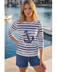 Roman - Roman Anchor Striped Hotfix Top - Lyst