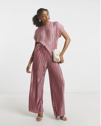 Joanna Hope - Plisse Wide Leg Trousers - Lyst