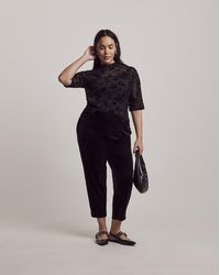 Julipa - Velour Tapered Trouser - Lyst