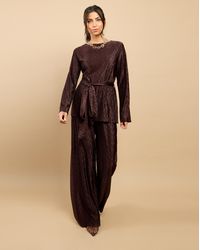 Little Mistress - Lm Plisse Trouser - Lyst