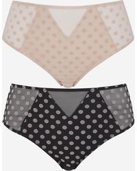 Pretty Secrets - 2 Pack Everyday Hannah Spot Mesh Briefs - Lyst