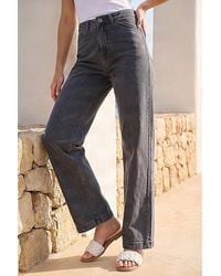 Roman - Roman Wide Leg Stretch Denim Jeans - Lyst