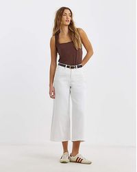 Simply Be - 24/7 Crop Wide Leg Jeans - Lyst