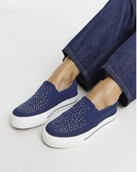 Simply Be - Slip On Canvas Trainer Extra Wide - Lyst