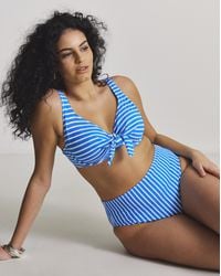 Figleaves - High Waist Stripe Bikini Bottoms - Lyst