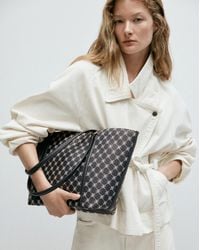 Mango - Printed Logo Shopper Bag - Lyst