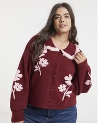 Neon Rose - Scallop Collar Flower Cardigan - Lyst