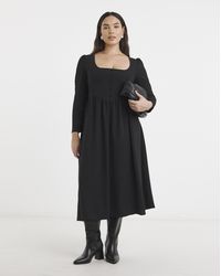 Simply Be - Historic Detail Crepe Midi Dress - Lyst