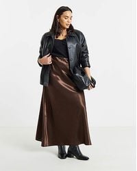 Simply Be - Satin Maxi Skirt - Lyst