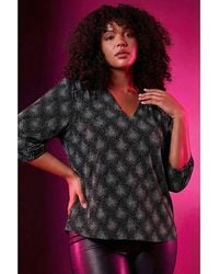Roman Curve - Glitter Sparkle Tunic Top - Lyst