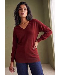 Roman - Roman V-Neck Stretch Longline Jumper - Lyst