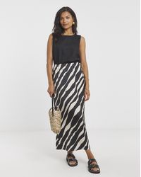 Simply Be - Satin Maxi Skirt - Lyst