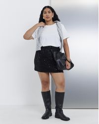 Simply Be - Sequin Mini Skirt - Lyst