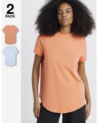 Simply Be - 2 Pack Curved Hem Longline Tees - Lyst