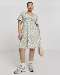 Simply Be - Supersoft Jersey Knot Front Skater Dress - Lyst