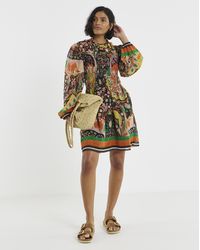 Simply Be - Shirred Skater Dress - Lyst