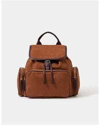 Accessorize - Pocket Faux Suede Backpack - Lyst
