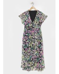 Simply Be - Ruffle Front Wrap Midi Dress - Lyst