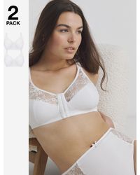Pretty Secrets - 2 Pack Lace Front Fasten Nw Fc Bras - Lyst