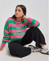 Simply Be - Tis The Season Sequin Stripe Jumper - Lyst