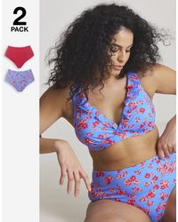 Simply Be - Value 2 Pack High Waist Bikini Bottoms - Lyst