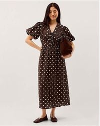 Monsoon - Paris Polka Dot Midi Dress - Lyst
