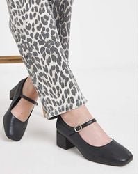Heavenly Soles - Block Heel Mary Jane Wide - Lyst