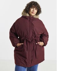 Simply Be - Quilt Lined Parka Coat - Lyst