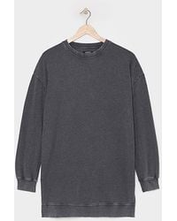 Simply Be - Acid Wash Side Split Sweatshirt Tunic - Lyst