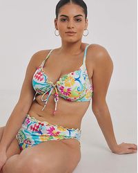 Simply Be - Positano Print Underwired Bikini Top - Lyst