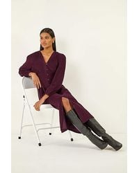 Roman - Roman Corduroy Button Down Midi Dress - Lyst