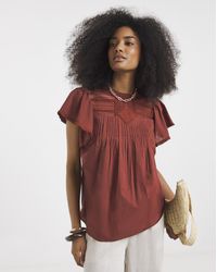Simply Be - Angel Sleeve Lace Insert Blouse - Lyst