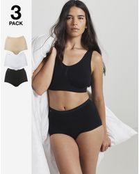 Sloggi - 3Pk Basic Maxi Knicker Wht/Blk/Sk - Lyst