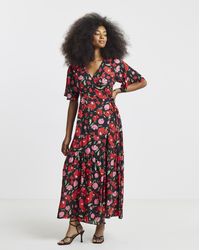 Simply Be - Wrap Midaxi Dress - Lyst