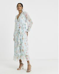 Vila - L/S Ankle Wrap Dress - Lyst