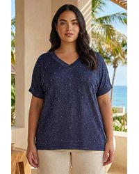 Roman Curve - Faux Pearl Embellished Top - Lyst