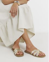 JD Williams - Woven Mule Sandals Ex Wide - Lyst